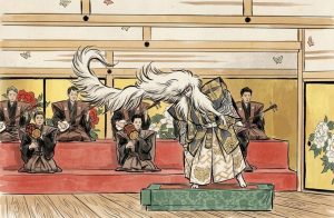 獅子の精の毛振り