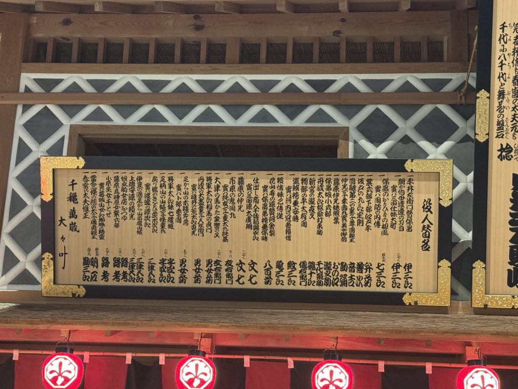 役者名の看板